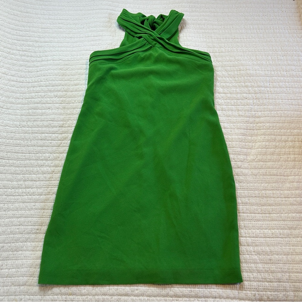 Trina Turk Magic Halter Green Mini Sheath Dress Size 6